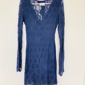 Nightcap Lace Deep V romantic dress